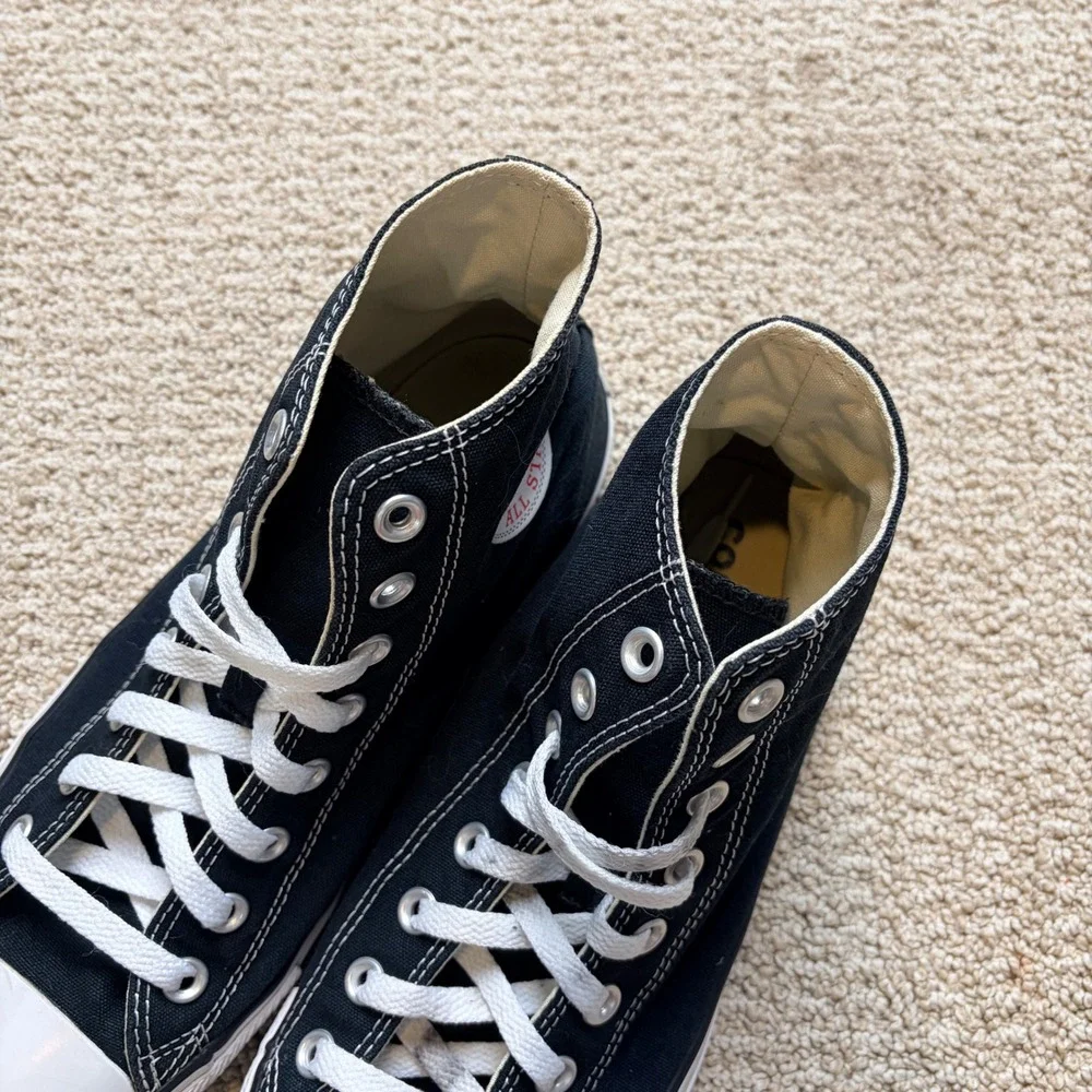 Converse Chuck Taylor All Star High Top Black Canvas Sneakers M9160 Mens 9 - Picture 4 of 7